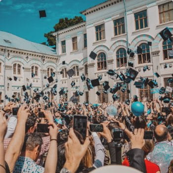 LanguageCert crowd graduation