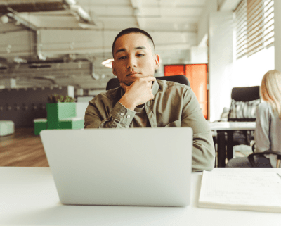 Student in front of Laptop - Languagecert