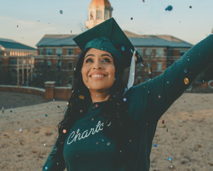 Girl graduation sequins